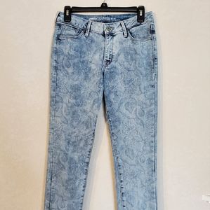 Patterned High Waisted Jeans (size 3)